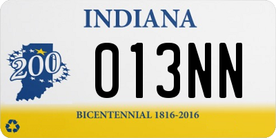 IN license plate 013NN