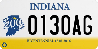 IN license plate 013OAG
