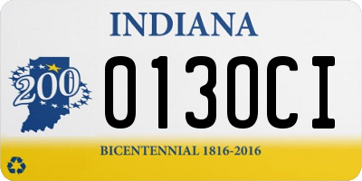 IN license plate 013OCI