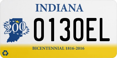 IN license plate 013OEL