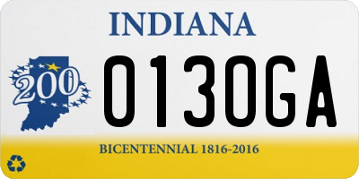 IN license plate 013OGA
