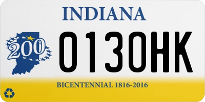 IN license plate 013OHK