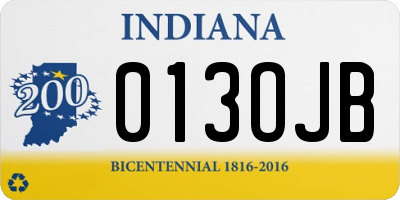 IN license plate 013OJB