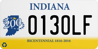 IN license plate 013OLF