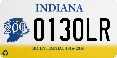 IN license plate 013OLR
