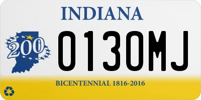 IN license plate 013OMJ