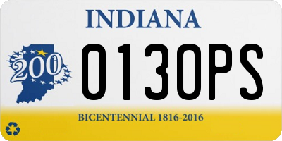 IN license plate 013OPS
