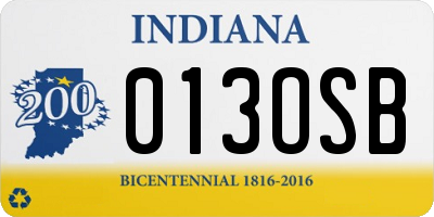 IN license plate 013OSB