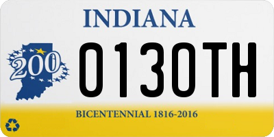 IN license plate 013OTH