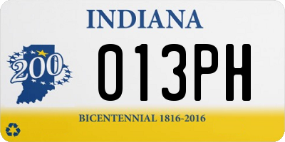 IN license plate 013PH