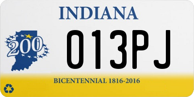 IN license plate 013PJ