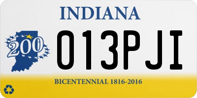 IN license plate 013PJI