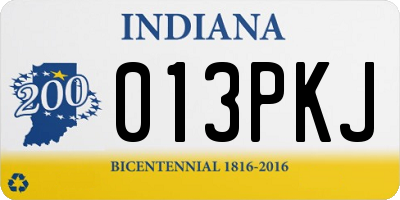 IN license plate 013PKJ