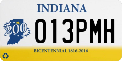 IN license plate 013PMH