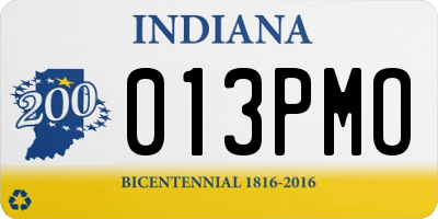 IN license plate 013PMO