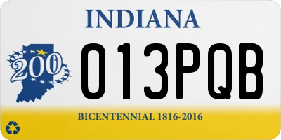 IN license plate 013PQB