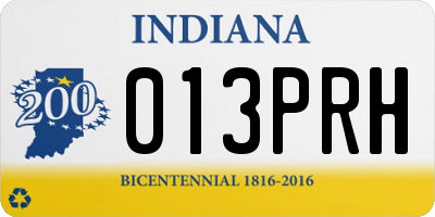 IN license plate 013PRH