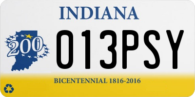 IN license plate 013PSY