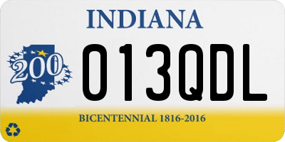 IN license plate 013QDL