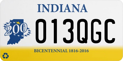 IN license plate 013QGC