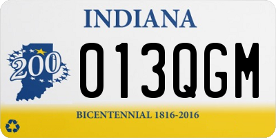 IN license plate 013QGM