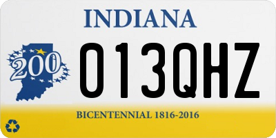 IN license plate 013QHZ