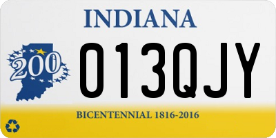IN license plate 013QJY