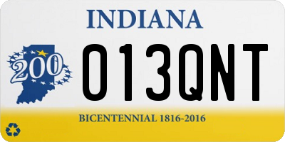 IN license plate 013QNT