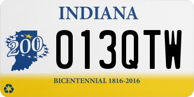 IN license plate 013QTW