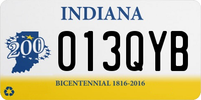 IN license plate 013QYB