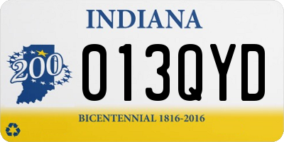 IN license plate 013QYD