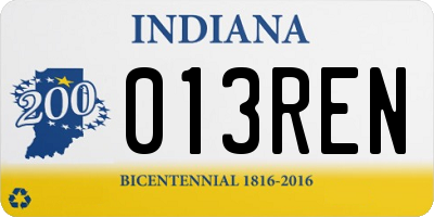 IN license plate 013REN
