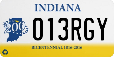 IN license plate 013RGY