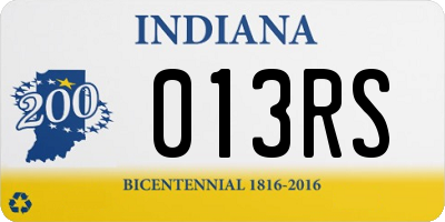 IN license plate 013RS