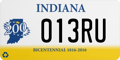 IN license plate 013RU