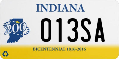 IN license plate 013SA