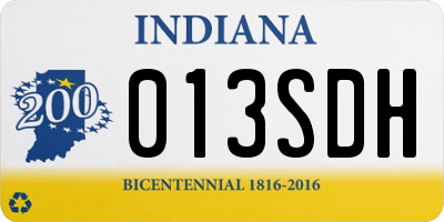 IN license plate 013SDH