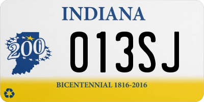 IN license plate 013SJ