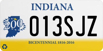 IN license plate 013SJZ