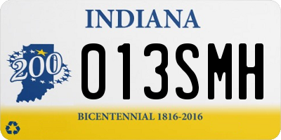 IN license plate 013SMH