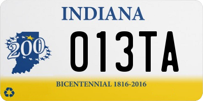 IN license plate 013TA