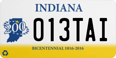 IN license plate 013TAI