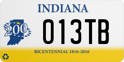 IN license plate 013TB
