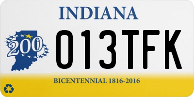 IN license plate 013TFK
