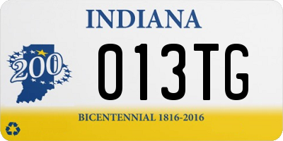 IN license plate 013TG