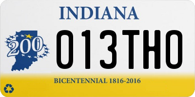 IN license plate 013THO