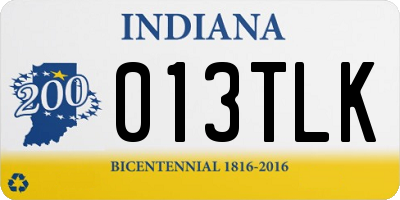 IN license plate 013TLK