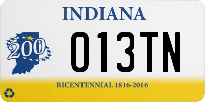 IN license plate 013TN