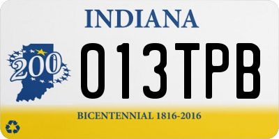 IN license plate 013TPB