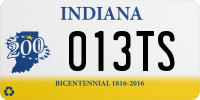 IN license plate 013TS